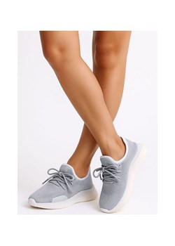 Wsuwane damskie buty sportowe Szare /D6-3 10120 S197/ ze sklepu Pantofelek24.pl w kategorii Buty sportowe damskie - zdjęcie 184109324