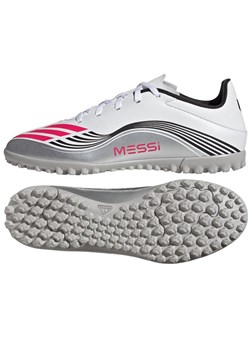 Buty piłkarskie adidas F50 Messi Club Tf JP7445 białe - id: 227432 - marki adidas - 184109714 Buty piłkarskie adidas F50 Messi Club Tf JP7445 białe ze sklepu ButyModne.pl w kategorii Buty sportowe męskie - zdjęcie 184109714