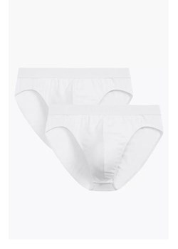 2-pack slipy męskie 2BMP-016-BIAŁY, Kolor biały, Rozmiar S, ATLANTIC ze sklepu Intymna w kategorii Majtki męskie - zdjęcie 184111730