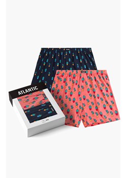 Atlantic 2-pack bokserki męskie luźne 2MBH-005-GRA/KOR, Kolor granatowo-koralowy, Rozmiar S, ATLANTIC ze sklepu Intymna w kategorii Majtki męskie - zdjęcie 184111733