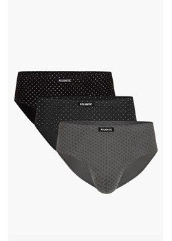 Bawełniane slipy męskie 3-pack 3MP-101/03, Kolor grafitowy, Rozmiar M, ATLANTIC ze sklepu Intymna w kategorii Majtki męskie - zdjęcie 184111992