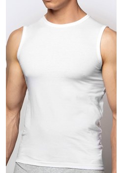 Bawełniany podkoszulek męski biały tank top BMV-047, Kolor biały, Rozmiar XL, ATLANTIC ze sklepu Intymna w kategorii Podkoszulki męskie - zdjęcie 184112121
