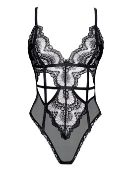 Koronkowe body damskie czarne Peyton teddy, Kolor czarny, Rozmiar S/M, Beauty Night ze sklepu Intymna w kategorii Body damskie - zdjęcie 184114744