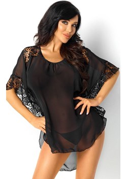 Koszulka nocna czarna Poppy chemise, Kolor czarny, Rozmiar S/L, Beauty Night ze sklepu Intymna w kategorii Koszule nocne - zdjęcie 184114752