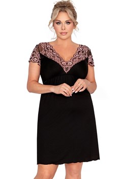 Koszulka nocna damska plus size Adele, Kolor czarny, Rozmiar 3XL, Donna ze sklepu Intymna w kategorii Koszule nocne - zdjęcie 184118464
