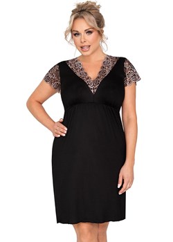 Koszula nocna damska z koronką plus size Emma, Kolor czarny, Rozmiar 4XL, Donna ze sklepu Intymna w kategorii Koszule nocne - zdjęcie 184118591