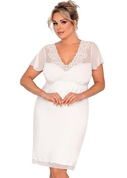 Koszulka nocna plus size ecru Ivana, Kolor ecru, Rozmiar 3XL, Donna ze sklepu Intymna w kategorii Koszule nocne - zdjęcie 184118673