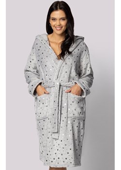 Envie szlafrok damski z kapturem plus size Star, Kolor jasnoszary, Rozmiar 4XL/5XL, Envie - id: 190588 - marki Envie - 184120261 Envie szlafrok damski z kapturem plus size Star, Kolor jasnoszary, Rozmiar 4XL/5XL, Envie ze sklepu Intymna w kategorii Szlafroki damskie - zdjęcie 184120261