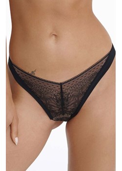 Esotiq koronkowe stringi damskie Izuna 40926-61X, Kolor czarno-złoty, Rozmiar XL, Esotiq ze sklepu Intymna w kategorii Majtki damskie - zdjęcie 184120970