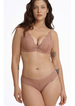 Esotiq biustonosz push-up koronkowy brązowy Katherine 40523-82X, Kolor brązowy, Rozmiar 65G, Esotiq ze sklepu Intymna w kategorii Biustonosze - zdjęcie 184121072
