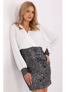 Sukienka cekinowa ecru MI-SK-61575.02, Kolor ecru, Rozmiar uniwersalny, ITALY MODA ze sklepu Intymna w kategorii Sukienki - zdjęcie 184123223