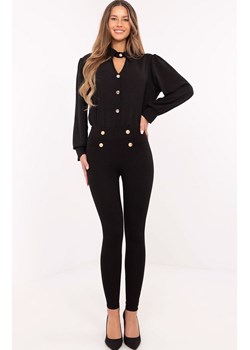 Czarne legginsy z guzikami NM-LG-D70003.40, Kolor czarny, Rozmiar S, FactoryPrice ze sklepu Intymna w kategorii Spodnie damskie - zdjęcie 184123230