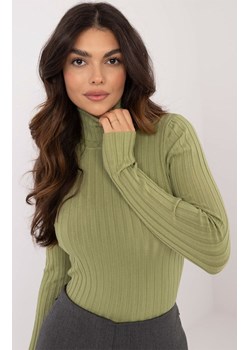 Sweter z golfem zielony PM-SW-1087.09, Kolor zielony, Rozmiar S/M, P-M ze sklepu Intymna w kategorii Swetry damskie - zdjęcie 184123291