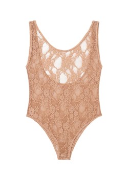 Body koronkowe w kwiatowy wzór cieliste Emma, Kolor cielisty, Rozmiar S/M, Fiore ze sklepu Intymna w kategorii Body damskie - zdjęcie 184123490