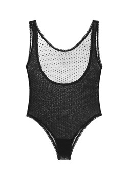Transparentne body damskie w kropeczki Madison, Kolor czarny, Rozmiar S/M, Fiore ze sklepu Intymna w kategorii Body damskie - zdjęcie 184123591