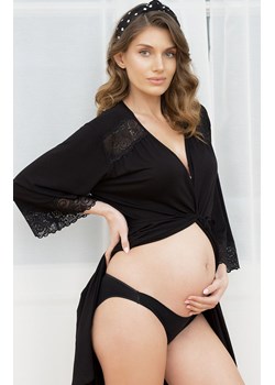Ciązowe figi damskie mini czarne Lux, Kolor czarny, Rozmiar S, Italian Fashion ze sklepu Intymna w kategorii Majtki damskie - zdjęcie 184125242