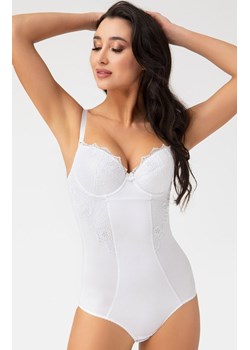 Damskie białe body modelujące z miseczkami G184 Livia, Kolor biały, Rozmiar 75B, Gorsenia ze sklepu Intymna w kategorii Body damskie - zdjęcie 184125553