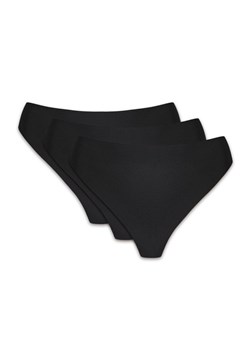3-pak stringi damskie bezszwowe czarne Blanca, Kolor czarny, Rozmiar 36, Gorteks ze sklepu Intymna w kategorii Majtki damskie - zdjęcie 184125752