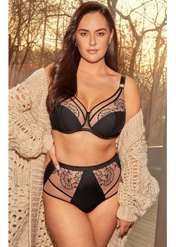 Biustonosz półusztywniany semi-soft Kala B3, Kolor czarno-beżowy, Rozmiar 75F, Gorteks ze sklepu Intymna w kategorii Biustonosze - zdjęcie 184126000
