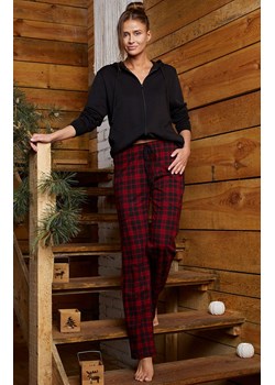 Spodnie piżamowe z długimi nogawkami Ordesa, Kolor czarno-czerwony, Rozmiar S, Italian Fashion ze sklepu Intymna w kategorii Piżamy damskie - zdjęcie 184127384