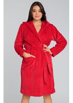 Ciepły szlafrok damski Zala, Kolor czerwony, Rozmiar L, Italian Fashion ze sklepu Intymna w kategorii Szlafroki damskie - zdjęcie 184127401