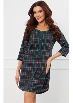 Koszula damska z rękawem 3/4 Foggia, Kolor zielony-wzór, Rozmiar S, Italian Fashion ze sklepu Intymna w kategorii Koszule nocne - zdjęcie 184128314