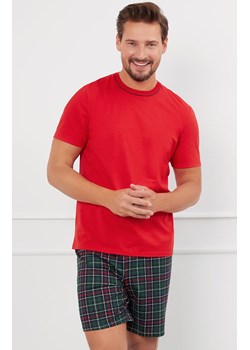 Piżama męska z krótkim rękawem i krótkimi spodniami czerwona Fogo, Kolor czerwony-wzór, Rozmiar M, Italian Fashion ze sklepu Intymna w kategorii Piżamy męskie - zdjęcie 184128332