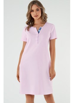 Koszula nocna damska na krótki rękaw różowa Lady, Kolor różowy, Rozmiar 3XL, Italian Fashion ze sklepu Intymna w kategorii Koszule nocne - zdjęcie 184128871