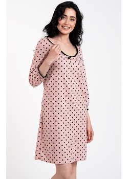 Koszula nocna damska z rękawem 3/4 Margo, Kolor różowo-czarny, Rozmiar S, Italian Fashion - id: 177217 - marki Italian Fashion - 184129030 Koszula nocna damska z rękawem 3/4 Margo, Kolor różowo-czarny, Rozmiar S, Italian Fashion ze sklepu Intymna w kategorii Koszule nocne - zdjęcie 184129030