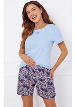 Piżama damska na krótki rękaw i z krótkimi spodniami niebieska Gonesa, Kolor niebieski-wzór, Rozmiar S, Italian Fashion ze sklepu Intymna w kategorii Piżamy damskie - zdjęcie 184129161