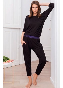 Styl piżama damska rękaw 3/4, dł.spodnie, Kolor czarny, Rozmiar S, Italian Fashion ze sklepu Intymna w kategorii Piżamy damskie - zdjęcie 184129862