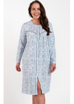 Bawełniana koszula nocna damska z długim rękawem Talita, Kolor niebieski-wzór, Rozmiar M, Italian Fashion ze sklepu Intymna w kategorii Koszule nocne - zdjęcie 184129873