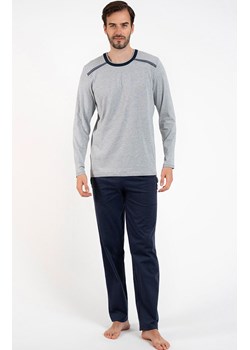 Piżama męska na długi rękaw i z długą nogawką Zbyszek, Kolor szaro-granatowy, Rozmiar XL, Italian Fashion ze sklepu Intymna w kategorii Piżamy męskie - zdjęcie 184130021