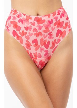 Stringi damskie z wysokim stanem Love Vibes, Kolor różowy-wzór, Rozmiar XXL, Julimex ze sklepu Intymna w kategorii Majtki damskie - zdjęcie 184130854
