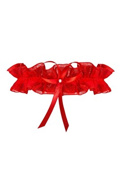 Podwiązka czerwona Monako PW-03C, Kolor czerwony, Rozmiar one size, Julimex ze sklepu Intymna w kategorii Akcesoria do bielizny - zdjęcie 184130942