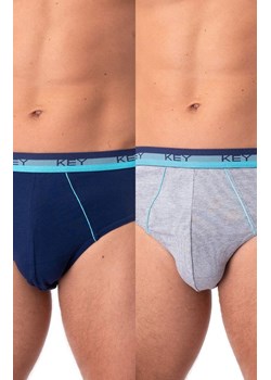 2-pack bawełniane slipy męskie MPP 340, Kolor granatowo-szary, Rozmiar M, Key ze sklepu Intymna w kategorii Majtki męskie - zdjęcie 184131311