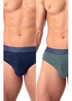 2-pack eleganckie bambusowe slipy męskie MPP 231, Kolor granatowo-zielony, Rozmiar M, Key ze sklepu Intymna w kategorii Majtki męskie - zdjęcie 184131331