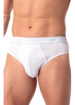 2-pack melanżowe bawełniane slipy jasno szare MPP 222, Kolor jasny szary melanż, Rozmiar M, Key ze sklepu Intymna w kategorii Majtki męskie - zdjęcie 184131354