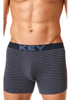 Key bokserki bawełniane w paski granatowe MXH 399 B22 GR, Kolor granatowy-wzór, Rozmiar M, Key ze sklepu Intymna w kategorii Majtki męskie - zdjęcie 184131420