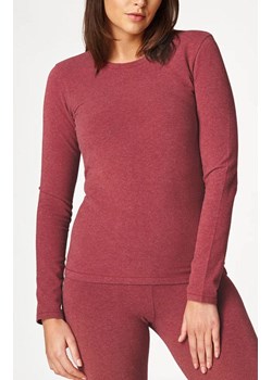 Koszulka damska z długim rękawem bordowa Hot Touch LVD 729/1, Kolor bordowy melanż, Rozmiar S, Key ze sklepu Intymna w kategorii Bluzki damskie - zdjęcie 184131680