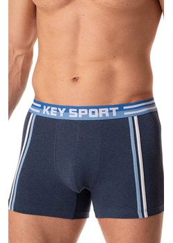 Key sportowe bokserki z lampasem granatowe MXH 187 B23 GR, Kolor granatowy, Rozmiar M, Key ze sklepu Intymna w kategorii Majtki męskie - zdjęcie 184131860