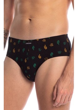 Bawełniany slipy męskie clasic w print w kaktusy 2-pack M-1005CL, Kolor czarny-wzór, Rozmiar L, LAMA ze sklepu Intymna w kategorii Majtki męskie - zdjęcie 184132702