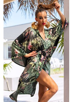 Atenna szlafrok, Kolor czarno-zielony, Rozmiar one size, LivCo Corsetti Fashion ze sklepu Intymna w kategorii Szlafroki damskie - zdjęcie 184133453