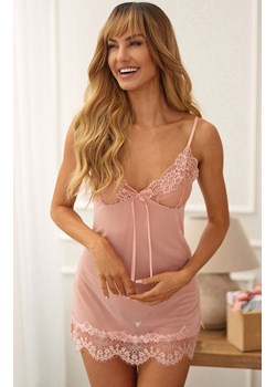 Różowa koszulka damska i stringi Hyeona, Kolor różowy, Rozmiar S, LivCo Corsetti Fashion ze sklepu Intymna w kategorii Koszule nocne - zdjęcie 184133592