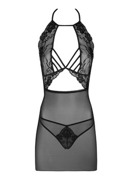 Malviami czarna przejrzysta koszulka i stringi, Kolor czarny, Rozmiar S/M, LivCo Corsetti Fashion ze sklepu Intymna w kategorii Koszule nocne - zdjęcie 184133652