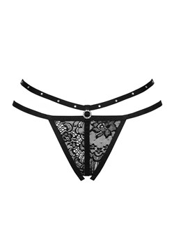 Stringi sznurki z otwartym krokiem Nomade, Kolor czarny, Rozmiar S/M, LivCo Corsetti Fashion ze sklepu Intymna w kategorii Majtki damskie - zdjęcie 184133760