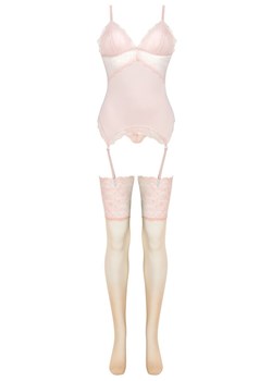 Persinne Peach komplet 3-częściowy, Kolor brzoskwiniowy, Rozmiar S/M, LivCo Corsetti Fashion ze sklepu Intymna w kategorii Komplety bielizny damskiej - zdjęcie 184133772