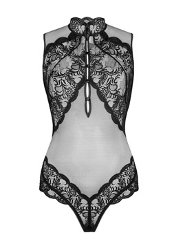 Sagen czarne body z koronką, Kolor czarny, Rozmiar S/M, LivCo Corsetti Fashion ze sklepu Intymna w kategorii Body damskie - zdjęcie 184133804