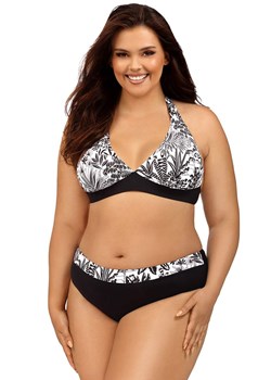 Dwuczęściowy strój kąpielowy Plus Size L1206/3, Kolor czarno-biały, Rozmiar 40, Lorin ze sklepu Intymna w kategorii Stroje kąpielowe - zdjęcie 184134124