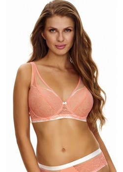 Biustonosz push-up koronkowy 2450, Kolor brzoskwiniowy, Rozmiar 65G, Lupoline ze sklepu Intymna w kategorii Biustonosze - zdjęcie 184134654